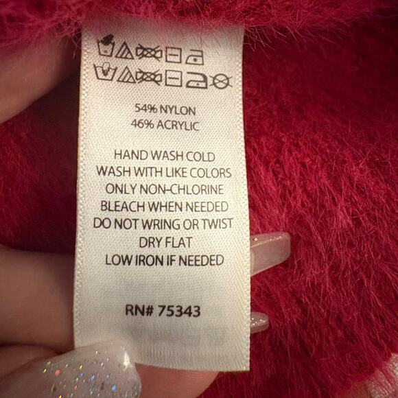 Cherry Red Zip Up Sweater - Picture 4 of 4